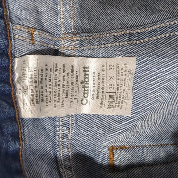 Carhartt FR (Flame Resistant) Jeans Mens 38x 32 RN 14806 - Picture 7 of 13